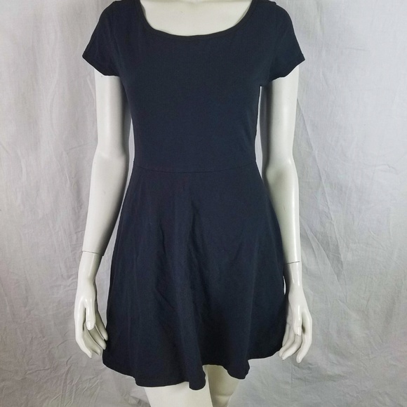 Short Sleeve Mini Skater Dress Fit + Flare Basic - Picture 5 of 5